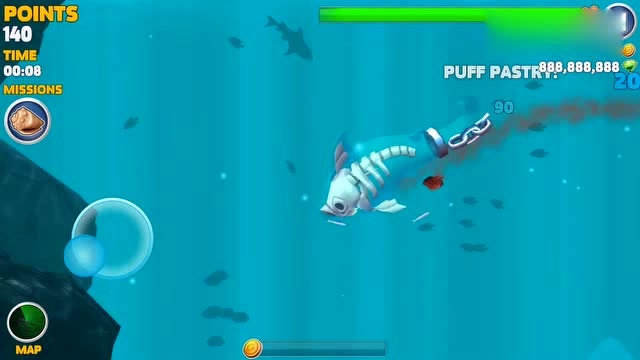 饥饿鲨进化:游戏更新幽灵鲨鱼上线了,无视地形随意穿梭,逆天了!