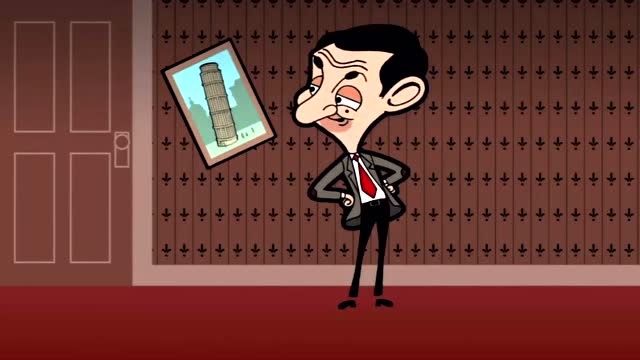 憨豆先生动画版憨豆先生被道路施工吵的不行了