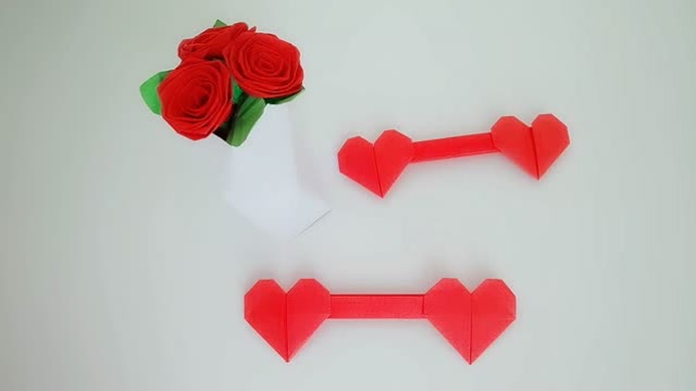 手工折纸教程,一张纸折出两颗心,可以拿去表白啦