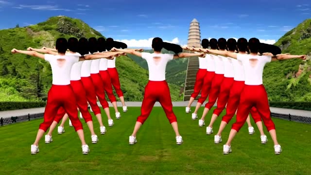 自由弹跳16步广场舞《黄土高坡》铃声版,零基础步伐,老少皆宜