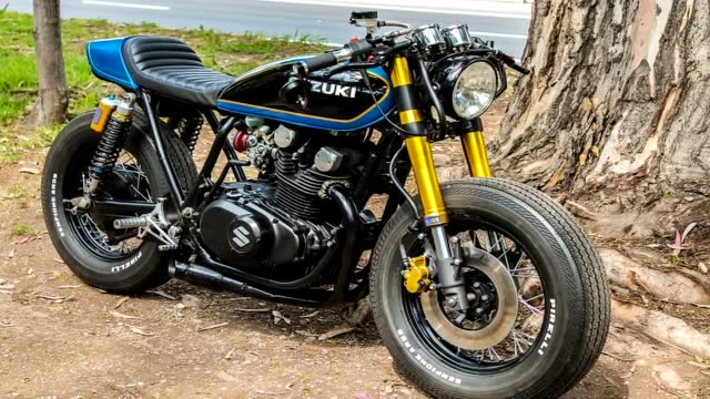 铃木并列双缸大号铃木王suzuki gs400复古改装cafe racer