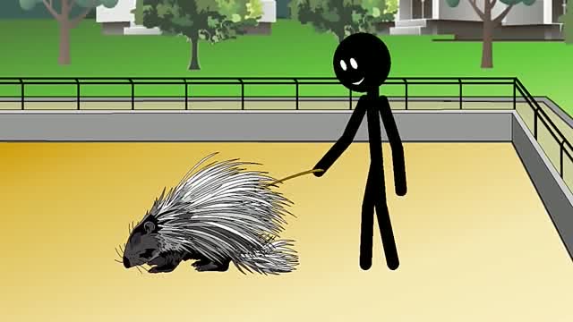 火柴人与5种动物的故事,每一种故事都带有警告!