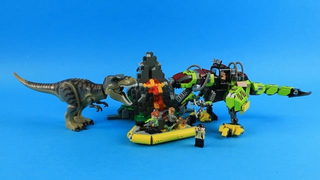 乐高积木侏罗纪世界75938 霸王龙雷克斯机械战