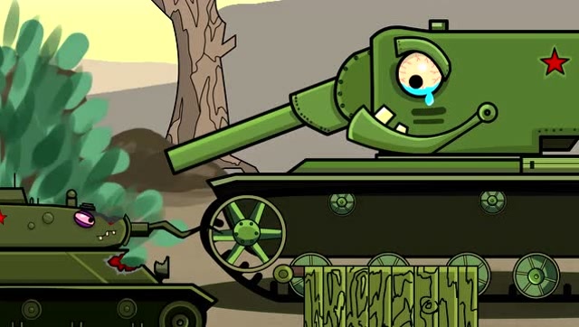 坦克世界动画搞笑kv2战斗