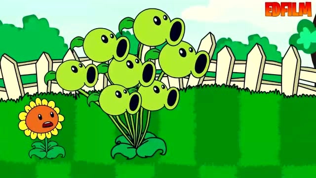 植物大战僵尸:多头豌豆射手vs小僵尸