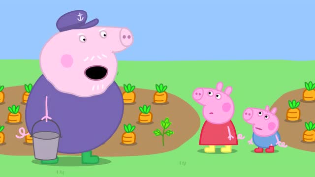 小猪佩奇猪爷爷小花园里有可恶的家伙佩奇直接帮忙除掉