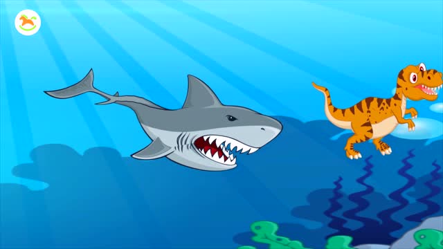 恐龙世界  智斗鲨鱼救宝宝