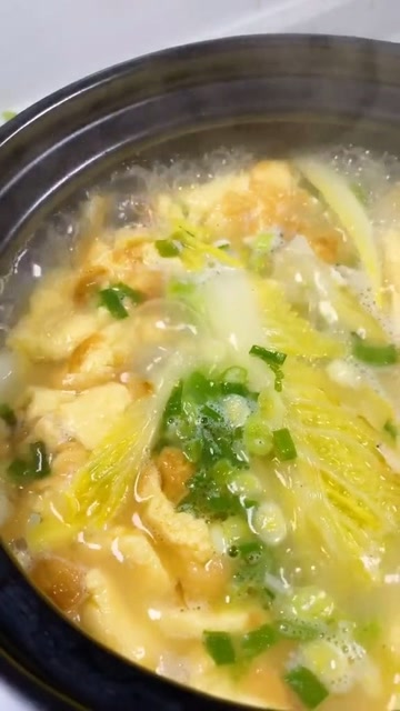 豆腐娃娃菜汤图片