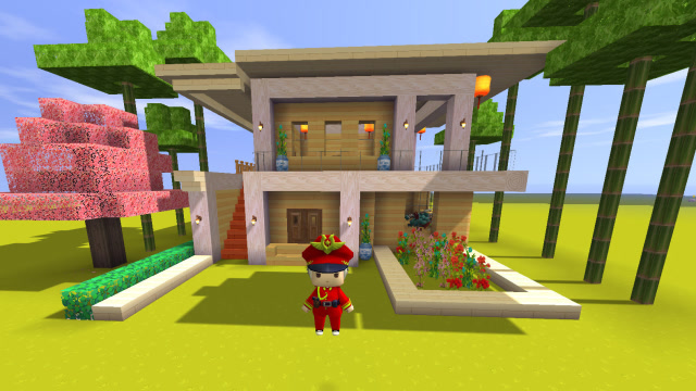 迷你世界:3分钟现代两层小别墅教程,简单好看你值得拥有