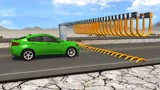 汽车全速通过巨型U型护栏会怎样？3D动画模拟全程，场面太壮观！