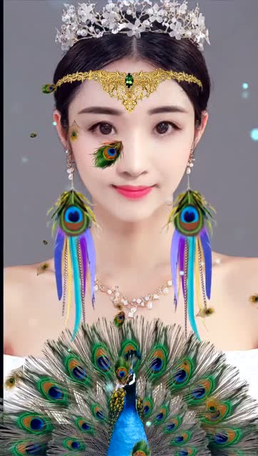 一夽精致的孔雀装扮特效,非常的适合每个美女