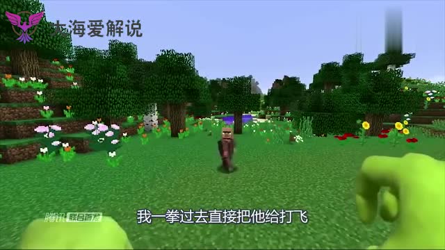 大海解说:真人我的世界绿巨人遇采花大盗,一秒钟"疯狂输出"!