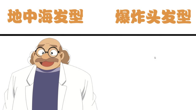 阿笠博士地中海发型vs爆炸头发型,大金链子配墨镜,社会大哥大