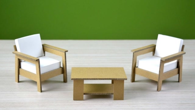 创意手工制作用硬纸板和纸片教你做出迷你版的漂亮家具