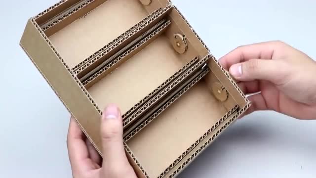 废纸盒做文具盒图片