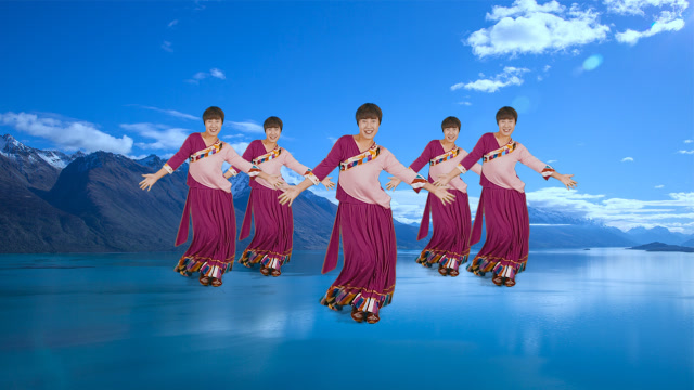 广场舞《卓玛泉》民族风格长裙舞,优雅的舞姿给人美得享受