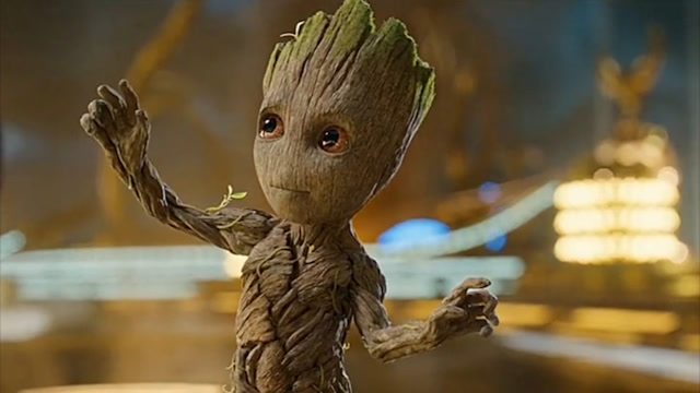 银河护卫队复活后的小格鲁特又呆又萌奶凶奶凶的