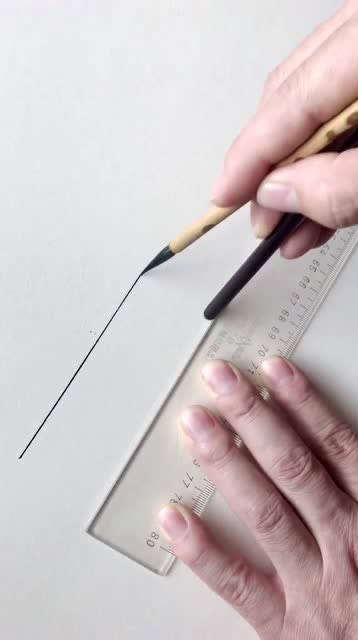 界尺画直线,大叔这绝活,上辈子怕不是个尺子啊!