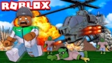 Roblox奇怪灾难模拟器：直升机高空轰炸，导弹就在我耳边飞过！