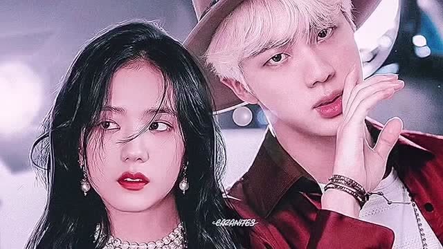 cp感太强了!bts防弹少年团金硕珍和金智秀jisoo放在一起就甜