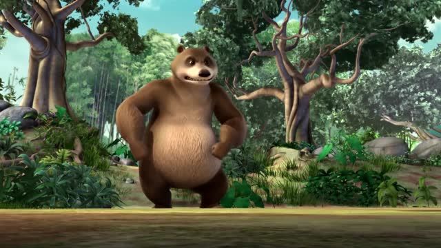 丛林之书可爱的巴鲁熊被老虎算计掉进了人类的陷阱里