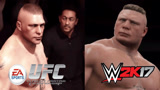 布洛克在UFC4和UFC1、WWE画面对比，最逼真的格斗游戏！