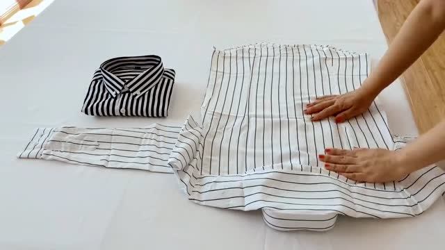 这样收纳衬衫也太方便了!整理师叠衬衫的方法,领子不变形