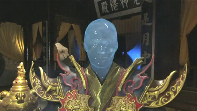 奎刚化成黑莲进入孔雀大神肚子里,神仙取出黑莲,奇妙一幕发生了