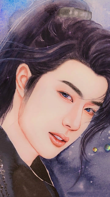 有翡王一博赛道#水彩手绘王一博谢允#王一博谢允