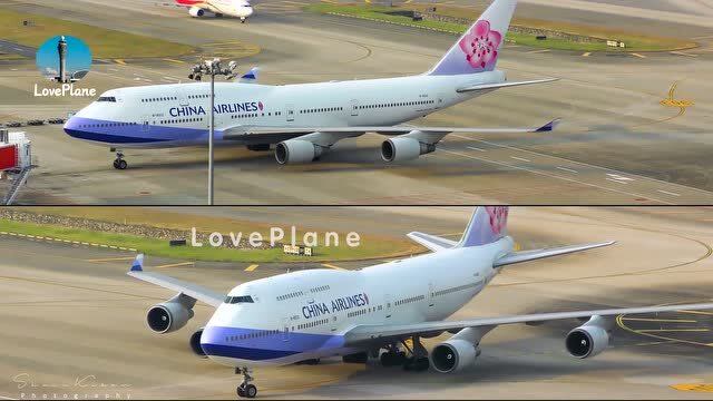霸气空中女王华航波音747,傍晚黄金光线降落深圳!