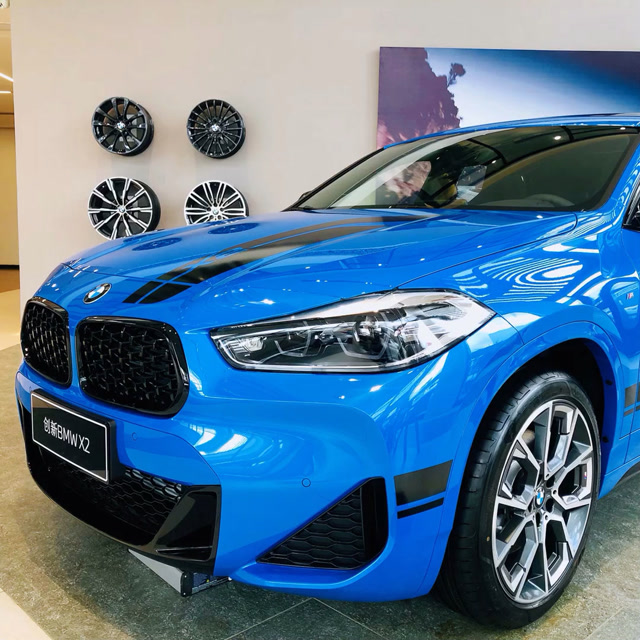 创新bmw x2///天际蓝,展厅实拍现车