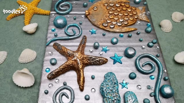 创意美术——陶泥浮雕"海底世界"