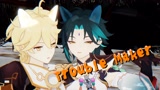 原神MMD：兽耳魈、空的“Trouble Maker”
