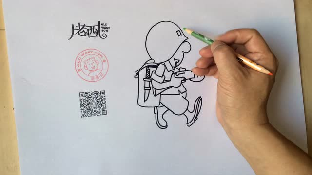 五分钟学会画卡通大头兵