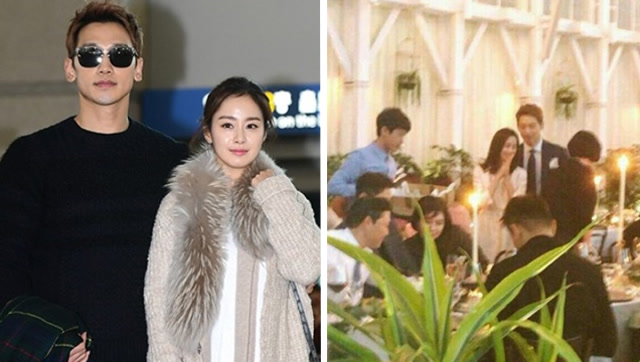 太甜蜜!rain金泰希婚宴现场首曝光