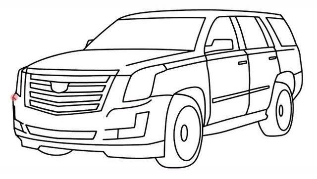 如何用线条描画一辆suv的轮廓