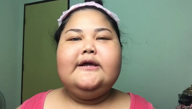 泰国胖妞胖到自卑,化妆后,瞬间漂亮又自信了