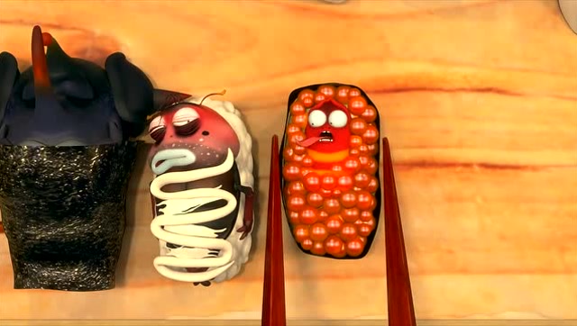 爆笑虫子:大家变成了美味的寿司,终于逃出来了