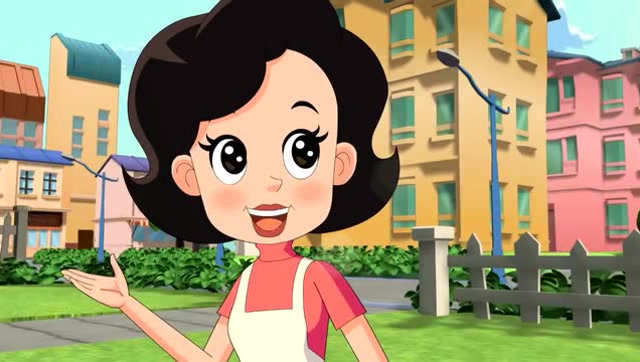 动画片:围裙妈妈晒好杏干了