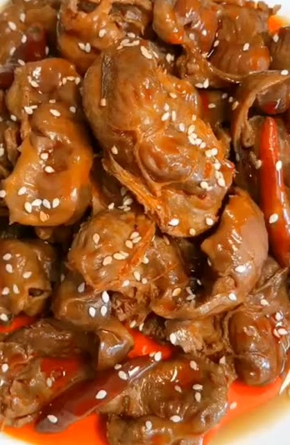 17秒学会红油鸡胗,好吃到位,值得收藏