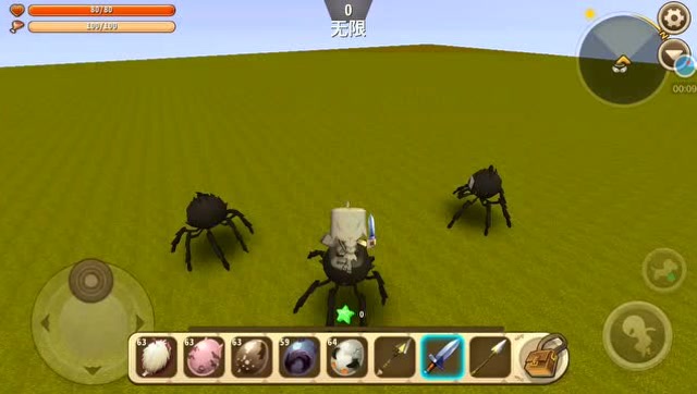 迷你世界:驯服大眼蜘蛛教学,把它当坐骑使用