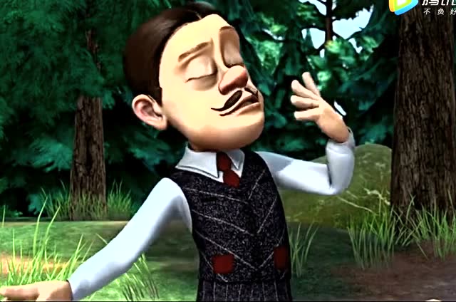 为了迎接翠花,光头强穿上了西服,可帅了!