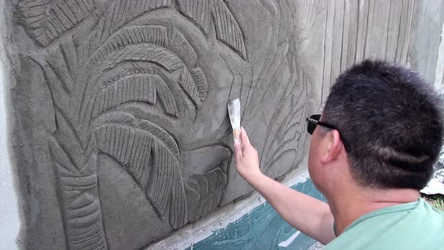 水泥浮雕制作方法图片