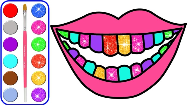 亲子简笔画:涂色漂亮的口红