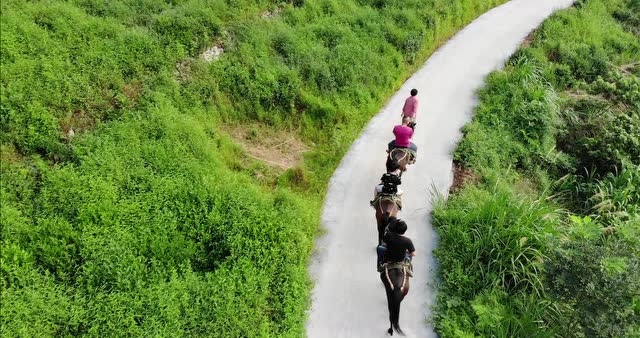 马剑秦皇古道马场骑马视频