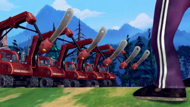 光头强无敌终极战车,被小松鼠破坏了,强哥欲哭无泪啊!