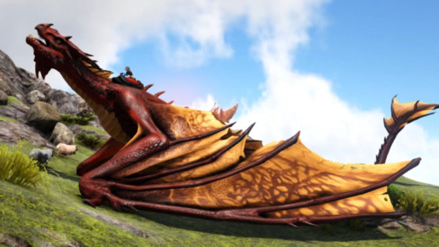 方舟生存进化 精英飞龙等级低 吐出来的球搞笑了