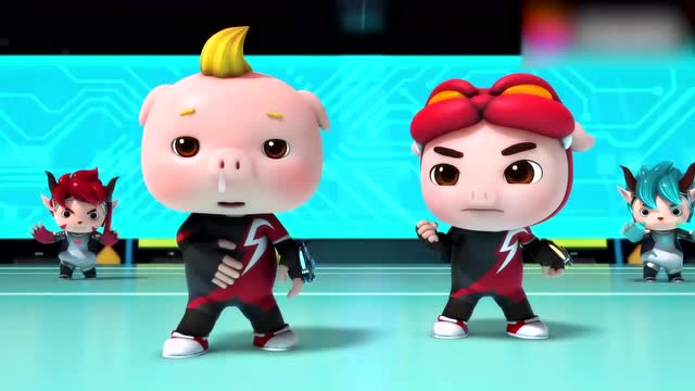 猪猪侠竞技小英雄:小猪猪使出猛虎金刚闪,打败最强的黑洞队!