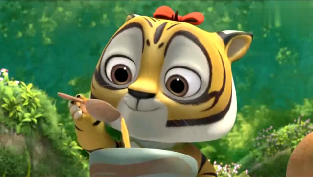 熊出没之熊熊乐园:小虎妞走丢 熊二请它吃蜂蜜 看起来好好吃!