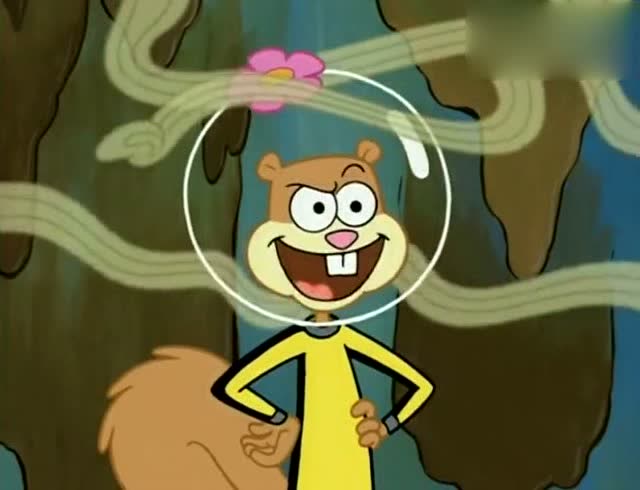 海绵宝宝:松鼠珊迪化身李小龙勇救海绵宝宝,松鼠珊迪生气很可怕